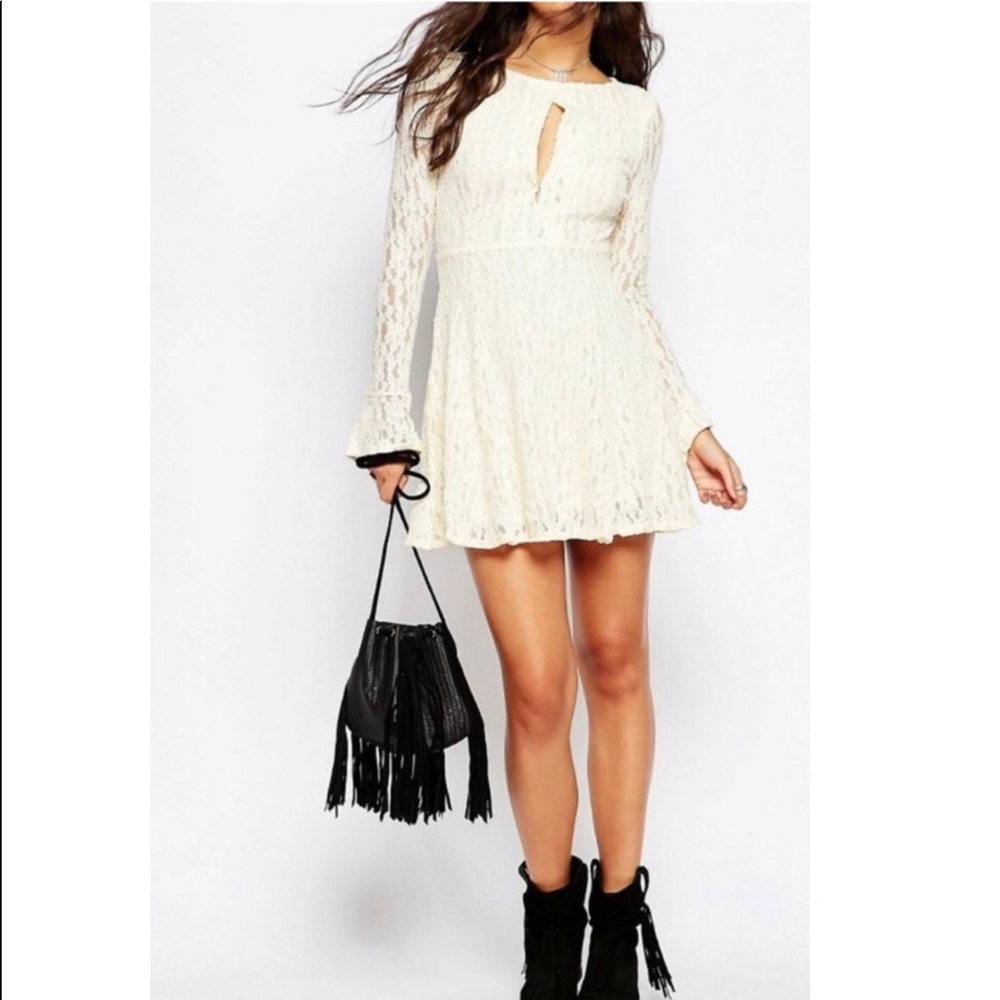 💗HP💗 NWT! Free People Lace Keyhole Mini Dress